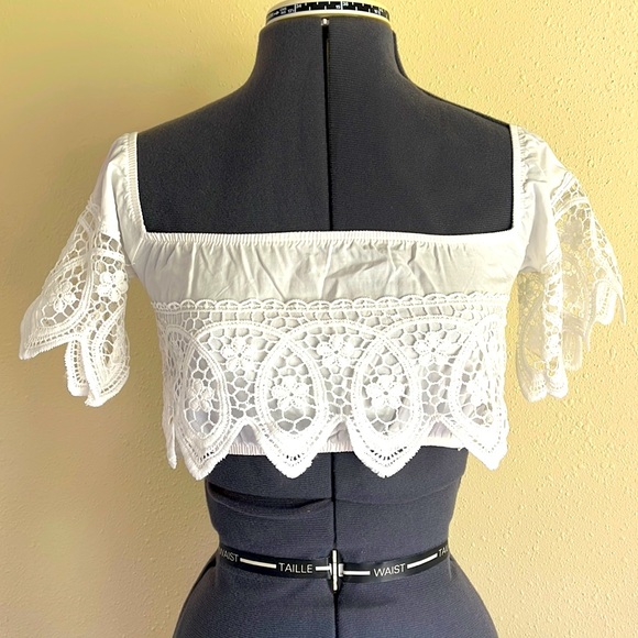 Crochet Tube Top White - Picture 1 of 6